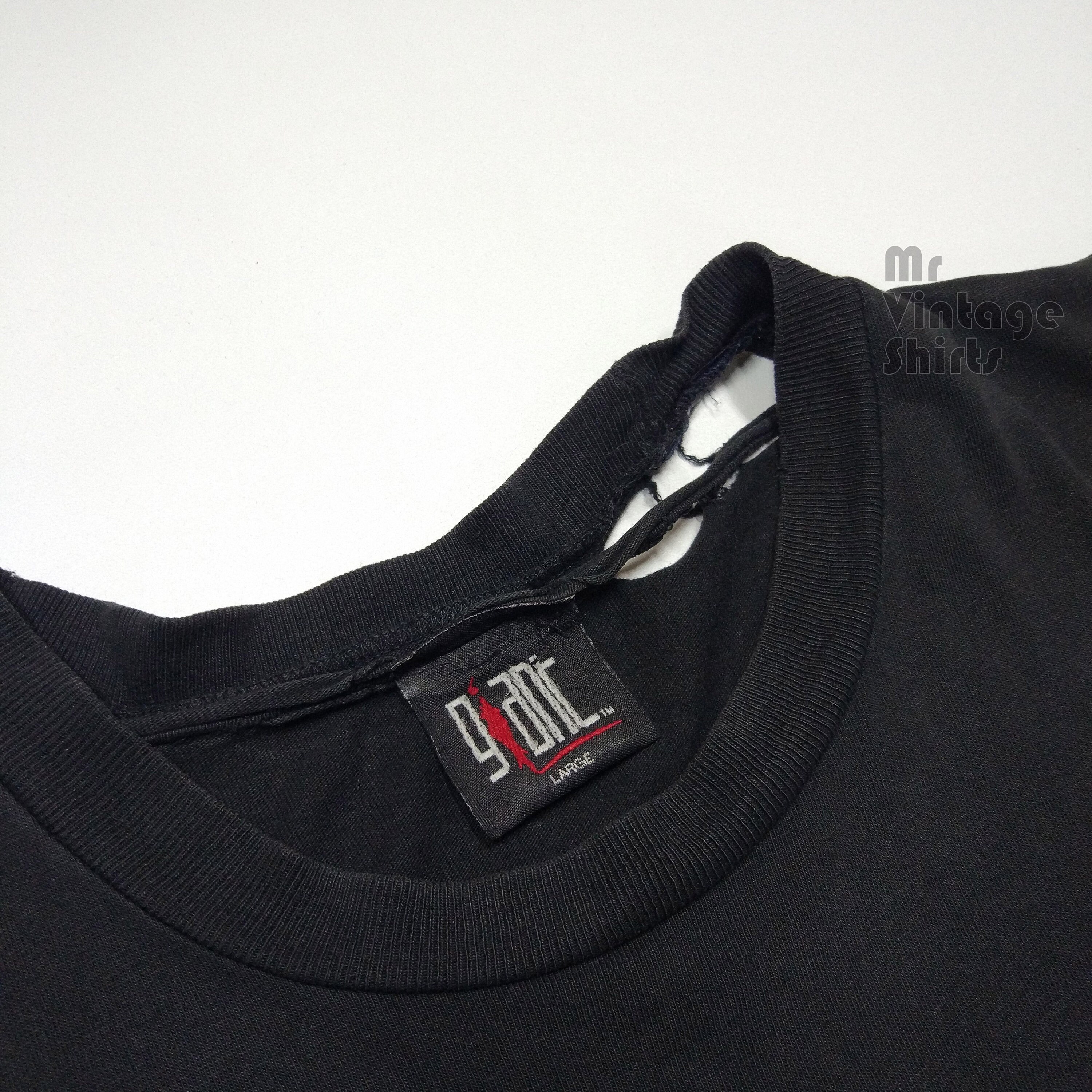 90s Vintage TOOL Black Faded T-shirt /giant Size L/ Double