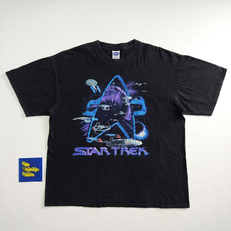90s Star Trek Enterprise Ships t-shirt Vintage Starfleet shirt Free Shipping WW