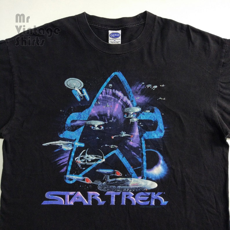 90s Star Trek Enterprise Ships t-shirt Vintage Starfleet shirt Free Shipping WW