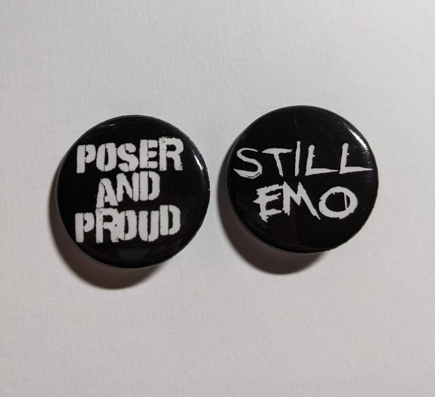 EMO KID Pins Pinback Button Poser and Proud Scene Punk Mall Goth Badge Hot  Topic Nostalgia My Chemical Romance MCR 