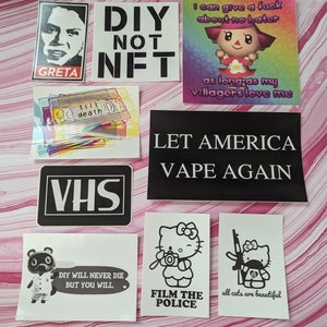 Bargain Bin Stickers - queer / leftist / anarchist / kawaii / video game / funny / parody / nostalgia / diy / acab / punk sticker