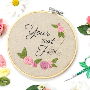 Custom Text Embroidery Kit Text - Beginner Embroidery Kit -  DIY craft kit - Custom Embroidery Kit - Funny Embroidery Kit, Full Kit