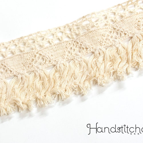 Boho Lace Trim Tassel and Lace Decorative Trim Cream Etsy