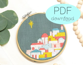 PDF Christmas Embroidery Pattern - Star of Bethlehem by Brooklyn Swenson - hand embroidery pattern PDF download Christmas project