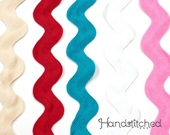 Riley Blake Ric Rac Christmas Ribbon Ric-Rac by-the-yard Holiday Gift Wrap Christmas Gift Wrap- 34 Ric-Rac Rick Rack Blue Ric-Rac
