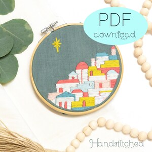 PDF Christmas Embroidery Pattern - Star of Bethlehem by Brooklyn Swenson - hand embroidery pattern PDF download Christmas project