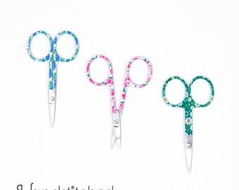 Embroidery Scissors Floral Design 4 inch Small Embroidery Scissors - unique and cute gifts for people who sew - ships next business day