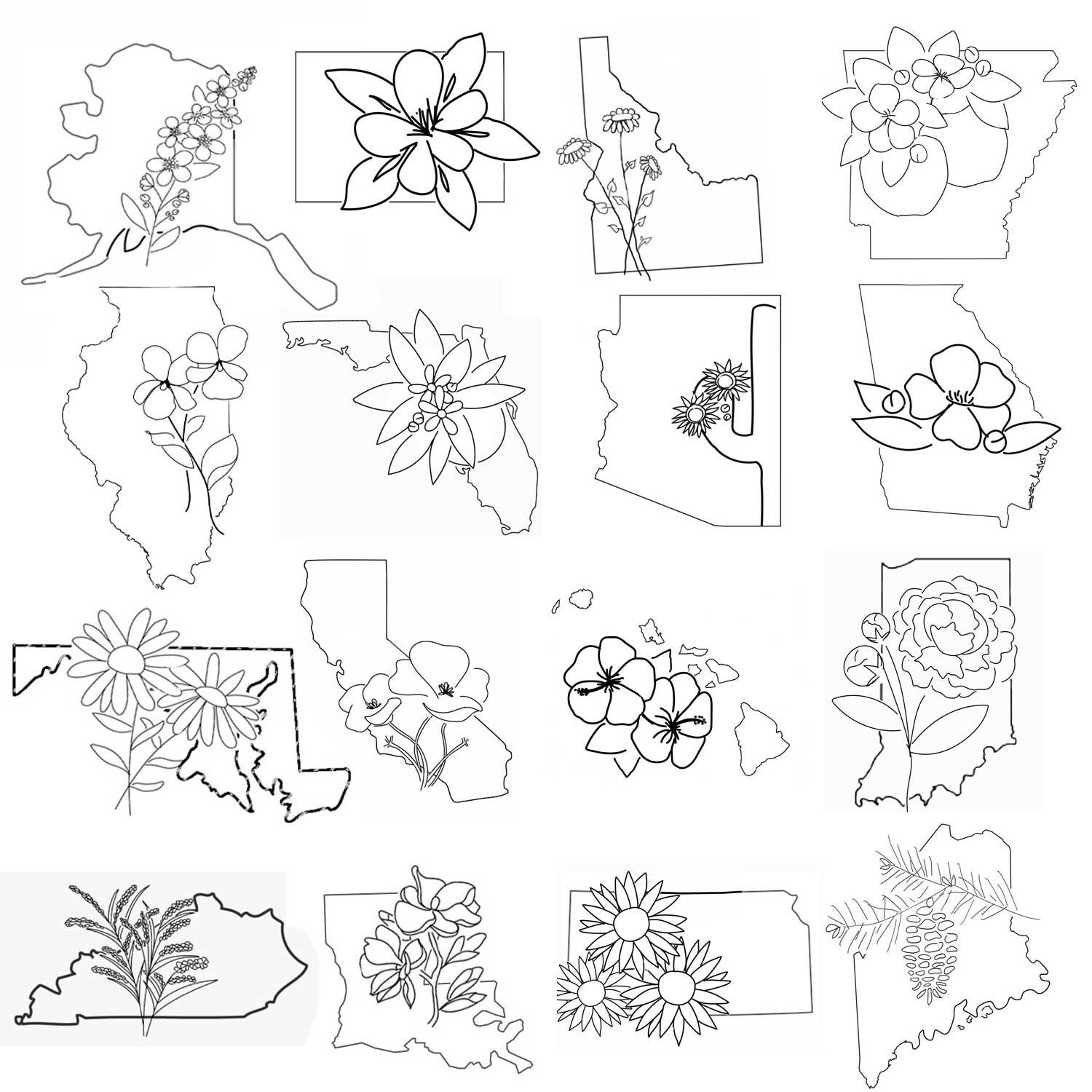 Custom State and Flower DIY Embroidery Kit Beginner Etsy Australia