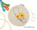 Custom State and Flower DIY Embroidery Kit Beginner - Embroidery Hoop Art - DIY Craft Kit, California Wall Art, DIY Craft Kit 