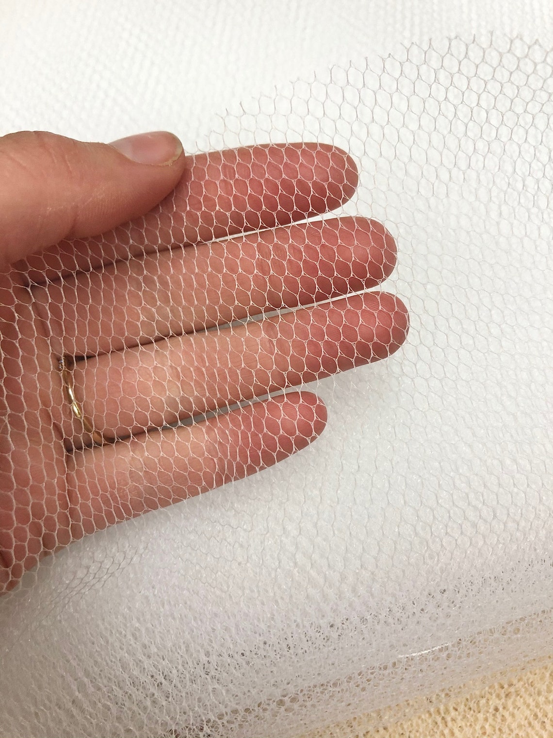 off white net fabric