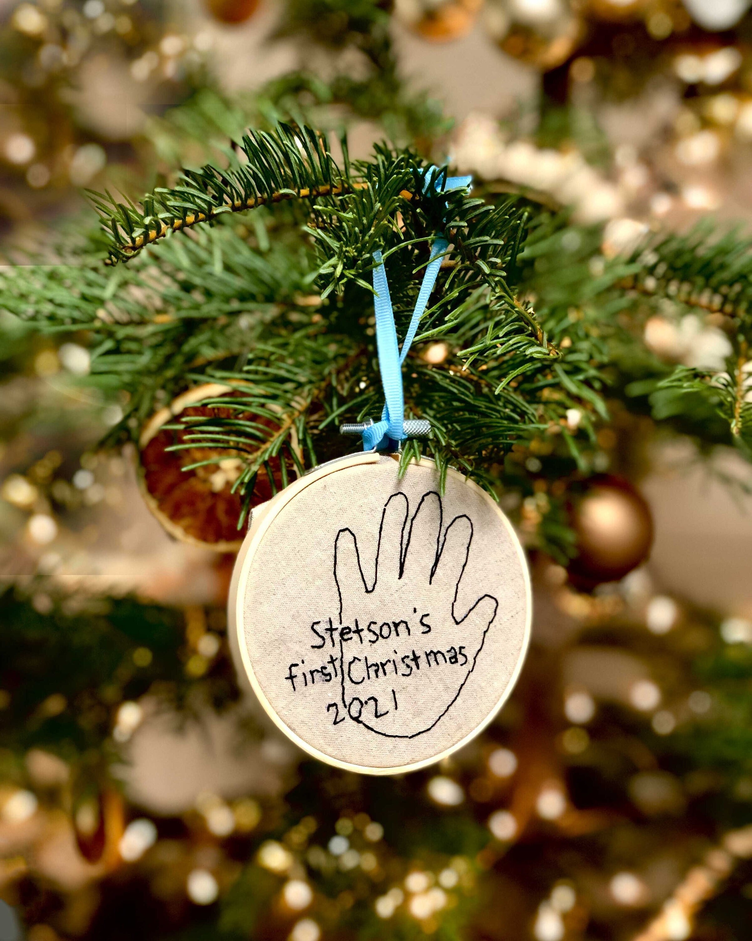 DIY Baby s First Christmas Ornament DIY Christmas Ornament Embroidery Kit Baby Personalized Christmas Ornament My 1st Christmas Etsy UK