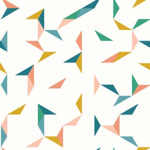 White Background FAT QUARTER Fabric from Ruby Star Society - Darlings 2019 Tangrams Rashida Coleman Hale