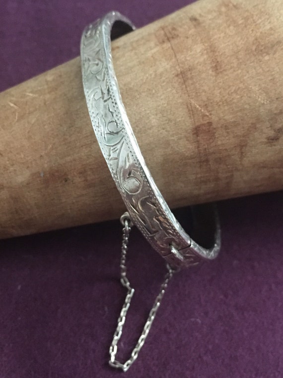 Siamese etched Sterling Bracelet 3-10-1