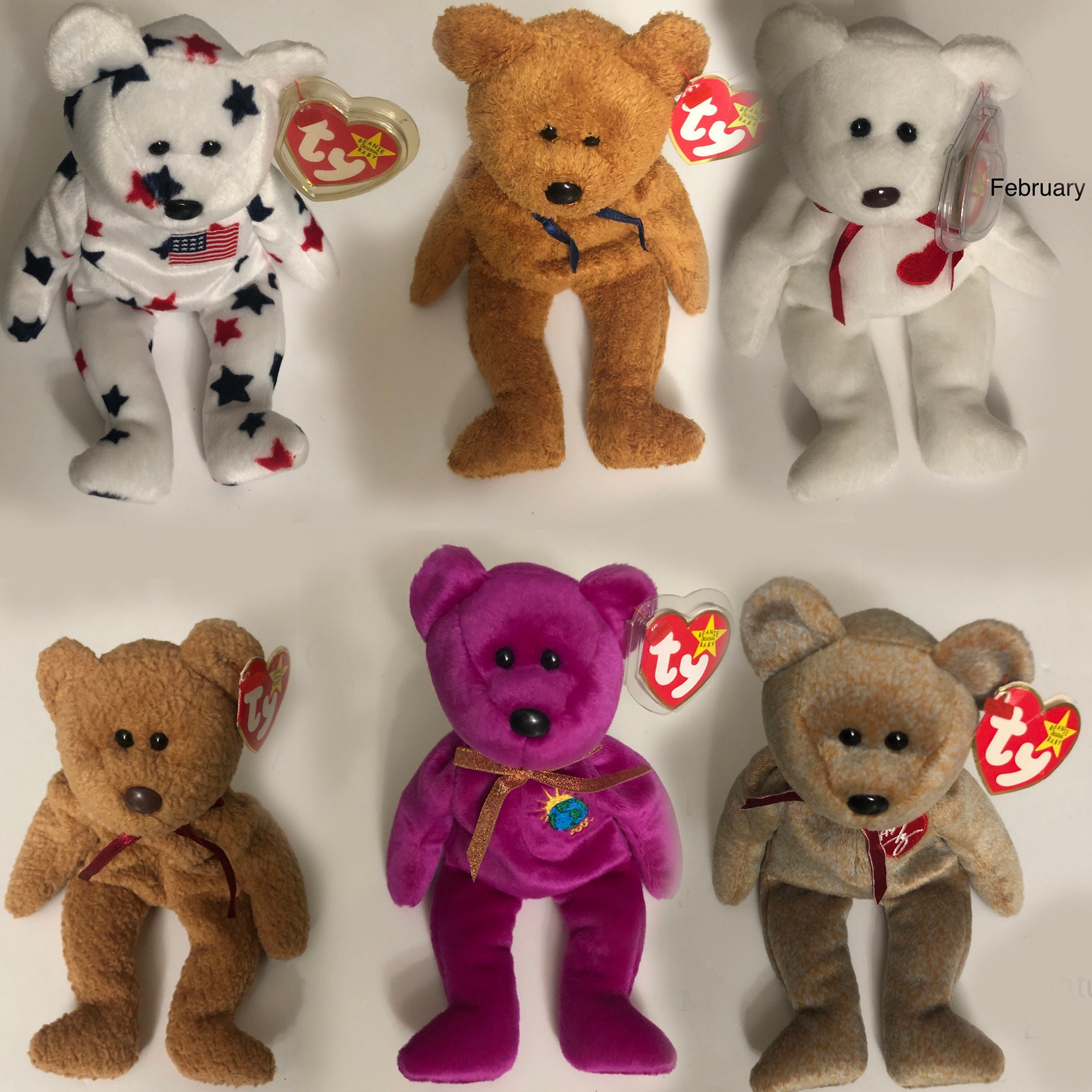 Vintage Ty Beanie Babies Collectible Bear plastic Case Available Etsy