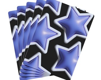 Poker Spielkarten, Purple Bubble 3D Sterne, Kartenspiel, Kartenspiele, Pokerabend, Spieleabend Zubehör