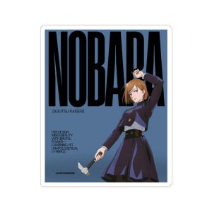 Nobara Sticker - Anime Kiss-Cut Stickers for Collectors, Laptop Decor, Gifts, Aesthetic Wall Art, Jujutsu Kaisen Merchandise