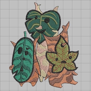 Zelda Machine Embroidery Design - BOTW Koroks 4x4