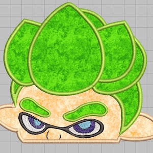 Splatoon Inkling Machine Embroidery Applique Design 5x7