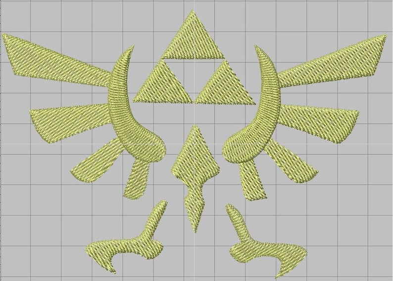 Zelda Machine Embroidery Design Royal Crest Etsy