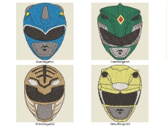 Power Rangers Embroidery Designs 4x4 and 5x5 PES Format
