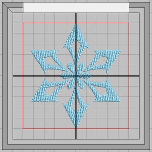 Genshin Machine Embroidery Design - Cryo Symbol 4x4