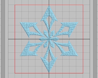 Projekt haftu maszynowego Genshin - Cryo Symbol 4x4