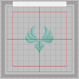 Genshin Machine Embroidery Design - Anemo Symbol 2x2