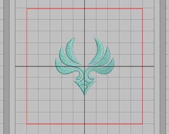Genshin Machine Embroidery Design - Anemo Symbol 2x2