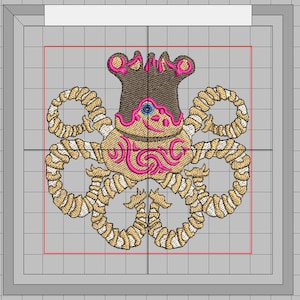 Zelda Machine Embroidery Design - BOTW Guardian 4x4