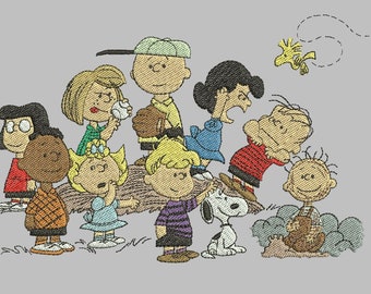 Pinda's machineborduurontwerp - Charlie Brown Baseball 5 x 7