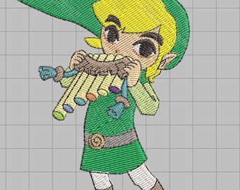 Zelda Machine Embroidery Design - Toon Link 4x4