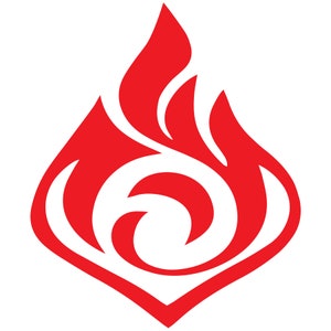SVG File Genshin Inspired Pyro Symbol