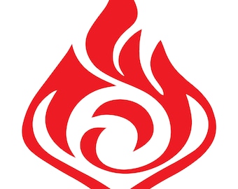 SVG File Genshin Inspired Pyro Symbol