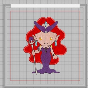 Sailor Moon Machine Embroidery Applique Design - Queen Beril 5x7