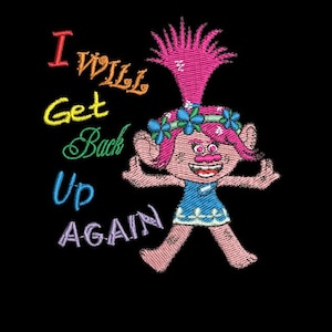 Trolls Machine Embroidery Design - Princess Poppy 4x4