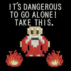 Zelda Machine Embroidery Design - Retro Wizard 4x4
