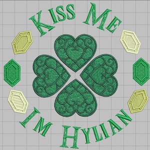 Zelda Machine Embroidery Design - Hylian Luck 4x4