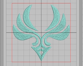 Genshin Machine Embroidery Design - Anemo Symbol 4x4