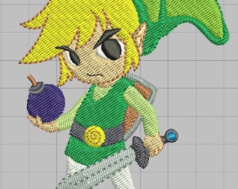 Zelda Machine Embroidery Design - Toon Link 4x4