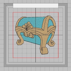 Zelda Machine Embroidery Design - Treasure Chest 4x4