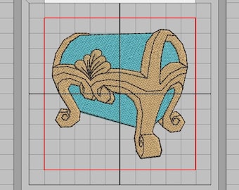 Zelda Machine Embroidery Design - Treasure Chest 4x4