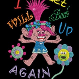 Trolls Machine Embroidery Design - Princess Poppy 5x7