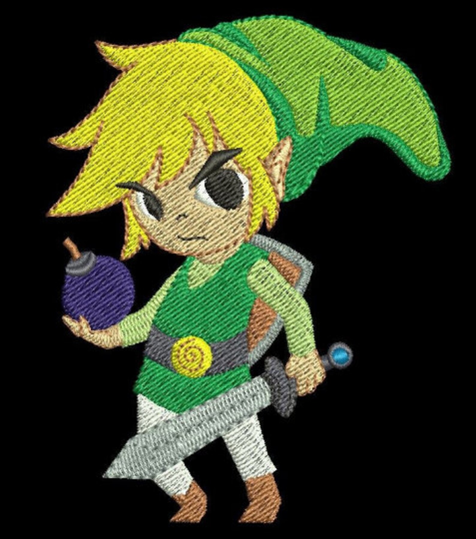 Zelda Machine Embroidery Design Toon Link 4x4 Etsy