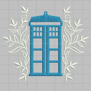 Dr Who Machine Embroidery Design - Fancy Tardis 4x4