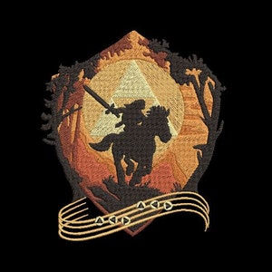 Zelda Machine Embroidery Design - Epona Shield Silhouette 5x7