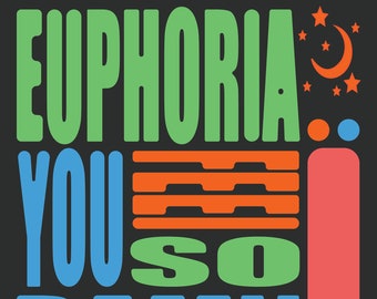 Mac Miller poster • quote poster • music • Trippy • Trip • Euphoria • colors •  moon • space • time • happy