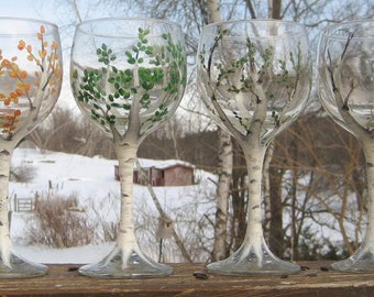 Seasonal Birch Glasses