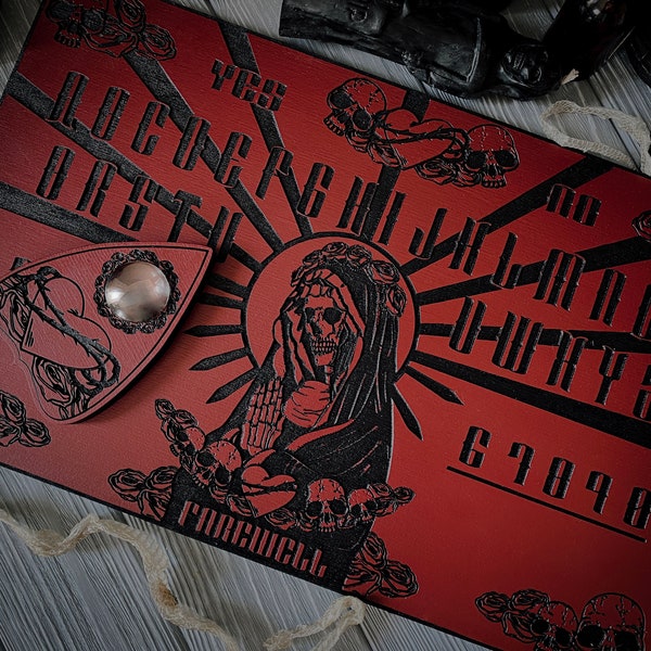Planche Ouija en bois | Santa Muerte