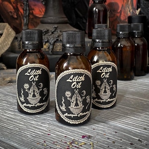 Lilith Ritual Oil | Witchcraft Anointing Oil for Dark Goddess Magic | Sacred Spell & Altar Oil
