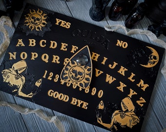 Wooden Ouija Board | Dark Side | Black & Gold